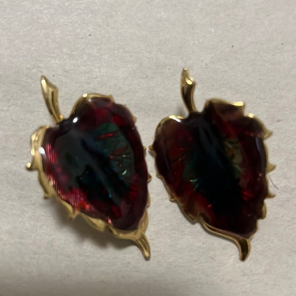 EARRINGS FLORAL LEAF‎